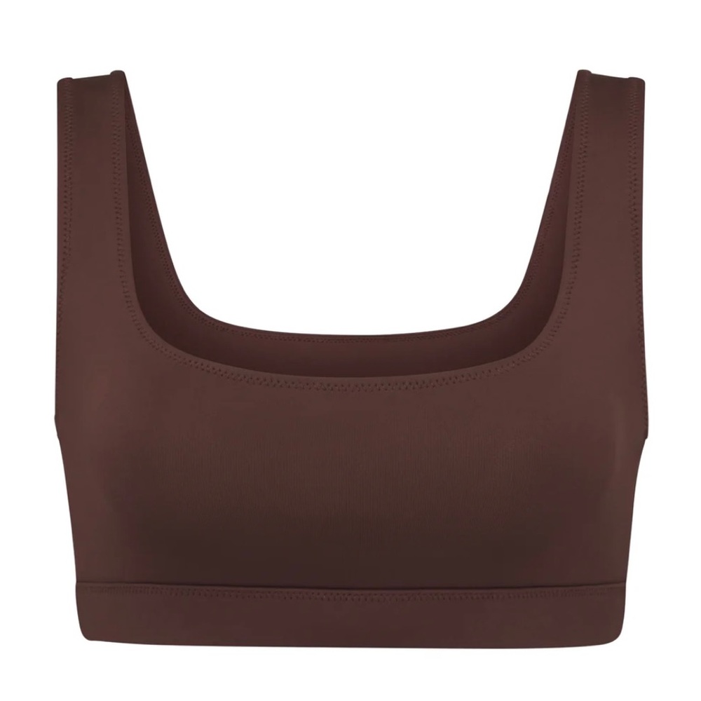 Skims XL SWIM TANK BIKINI TOP Cocoa Brown NWT